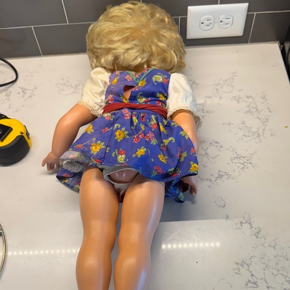 Classic Blonde Doll with Red Dress - Picture 6 of 8